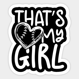 That's My Girl - Softball Sticker